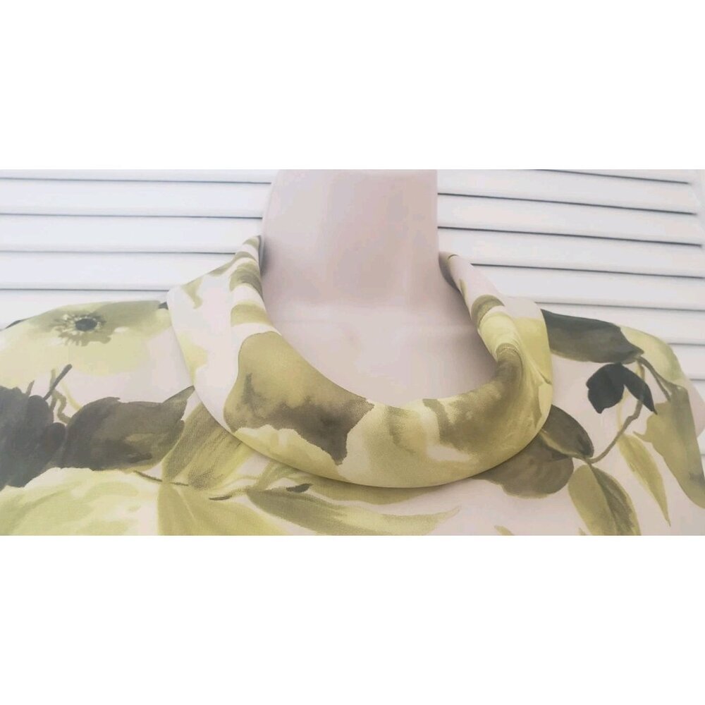 CONNECTED APPAREL CHIFFON FLORAL TRAPEZE DRESS SZ 14 - Picture 4 of 8